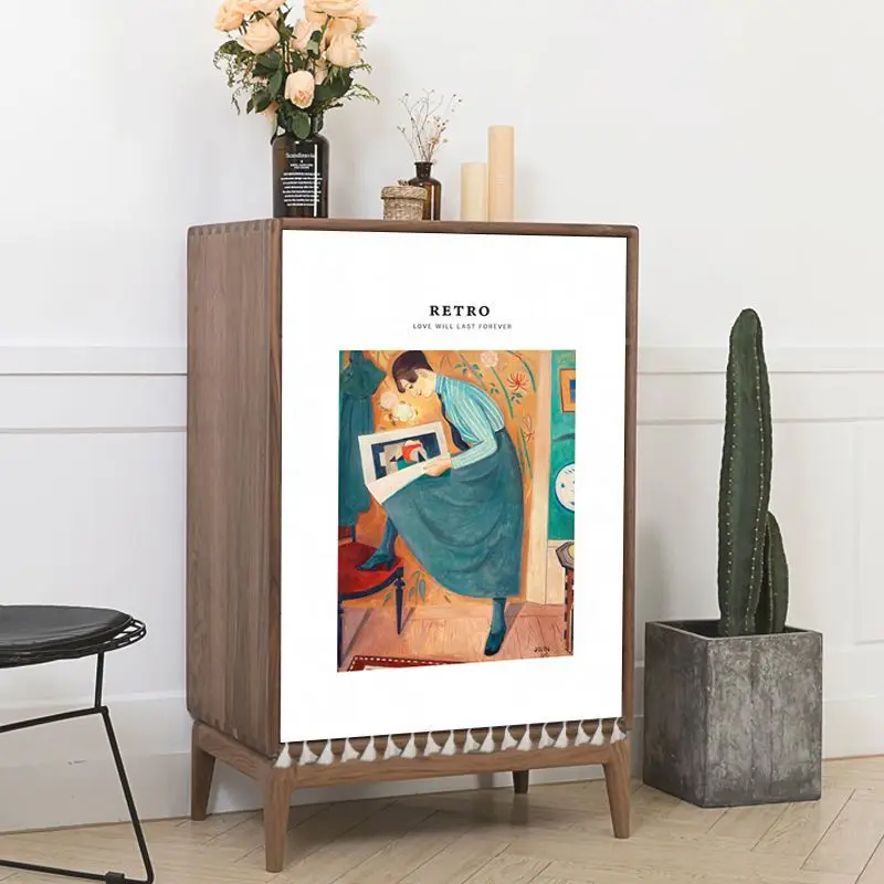 

Nordic Style Shoe Rack Cabinet Cotton Linen Fabric Half Self-adhesive Kitchen Dust Blocking Cloth Curtain