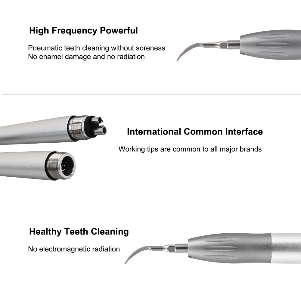 2/4 หลุมใหม่ Dental Air Scaler Handpiece 17000Hz ทันตกรรม Super Sonic Scaling Handle 135 ° C เครื่องมือทําความสะอาดฟันขาวฆ่าเชื้อ