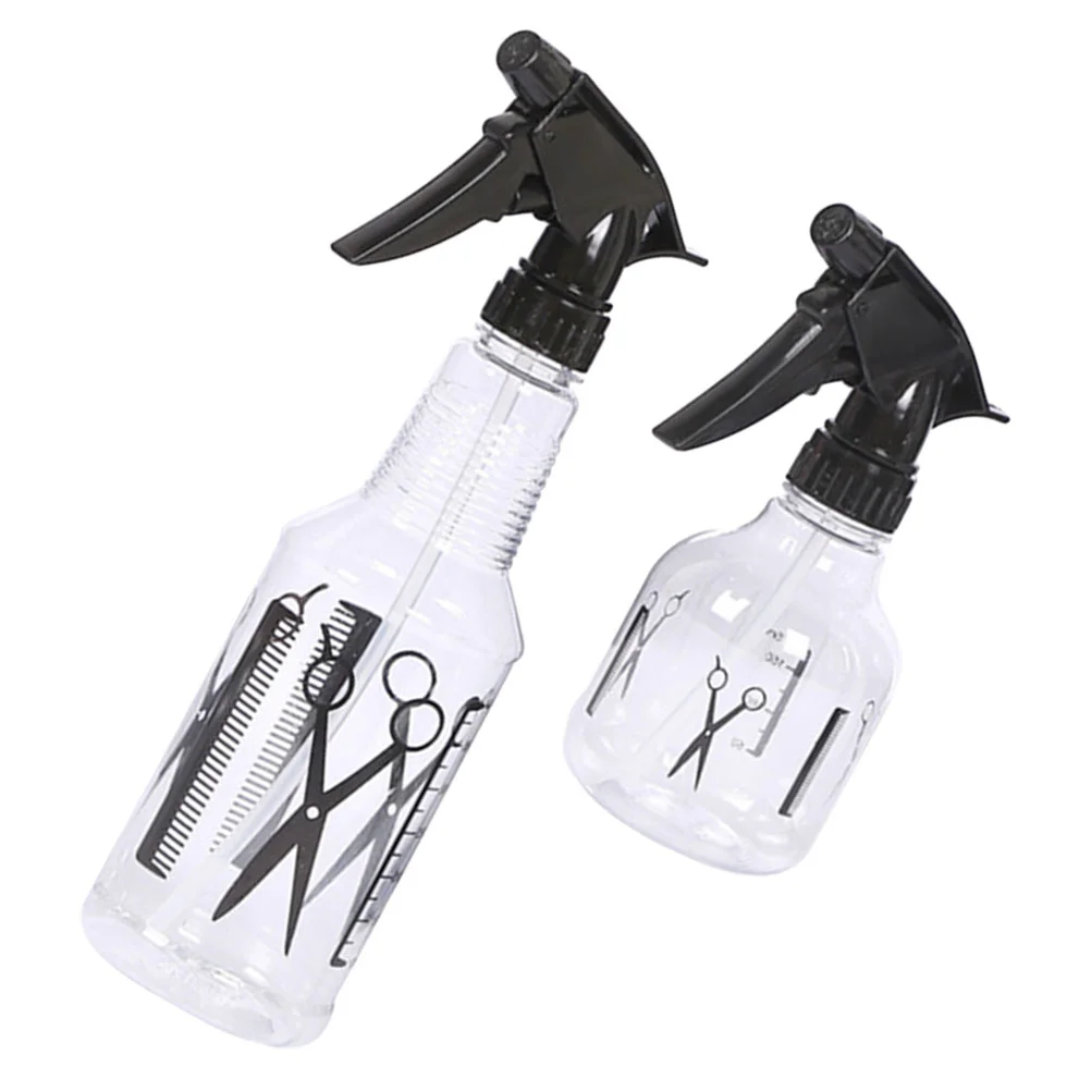 2 Pcs Hair Spray Bottle Water Container Plastic Watering Kettle Can Perfume Barber Salon Sprayer Shop Tool Small