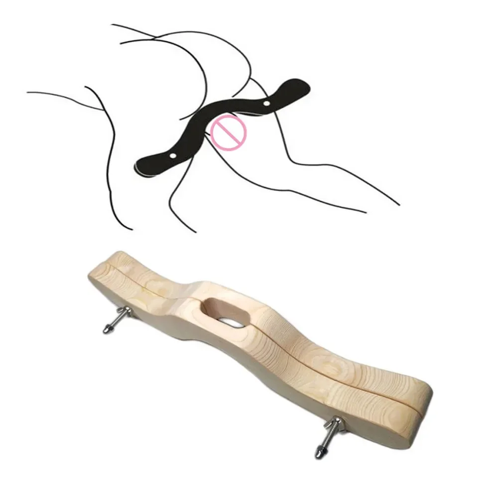 BDSM Bondage SM Sex Toys for Couples Men Cock Lock Penis Ring Ball Stretcher Scrotal Fixture Wood Humbler Adult Supplies Games