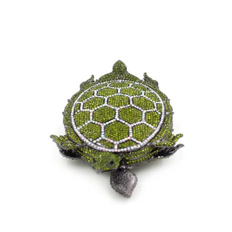 Turtle Rhinestone Empty Metal Crystal Dinner Bag Handmade Diamond Women's Handbag Bolsos De Diseñador Lujo Rhinestone Clutch Bag