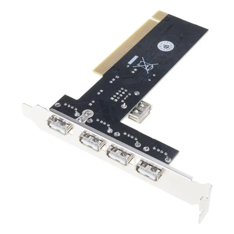 Y1UB PCI naar 4 USB 2.0 uitbreidingskaart Desktopcontroller Ondersteuning 32-bits 33mhz-host