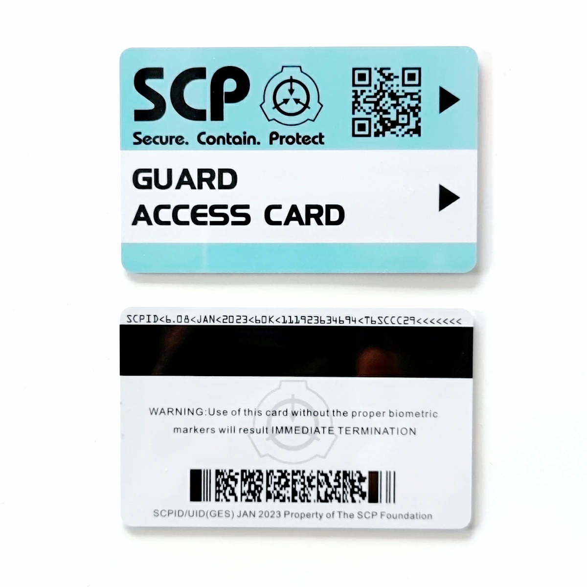 SCP secret foundation ID keycard Special Logo Cosplay Access Grade GU25