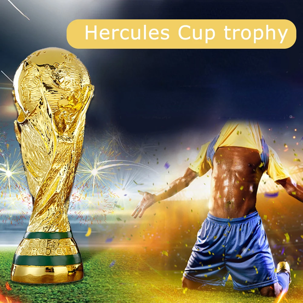 Resin Soccer Match Trophies Crafts Electroplating Football Competition Trophy Model Souvenirs Home Tabletop Decorations Supplies