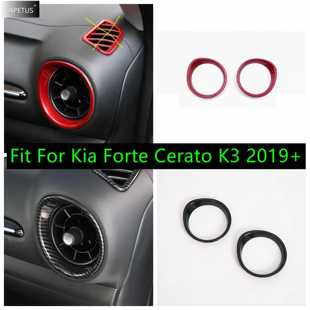 

Side Front Air Condition Vent Outlet Cover Trim Accessories Car Styling Fit For Kia Forte Cerato K3 2019 - 2023 Carbon Fiber ABS