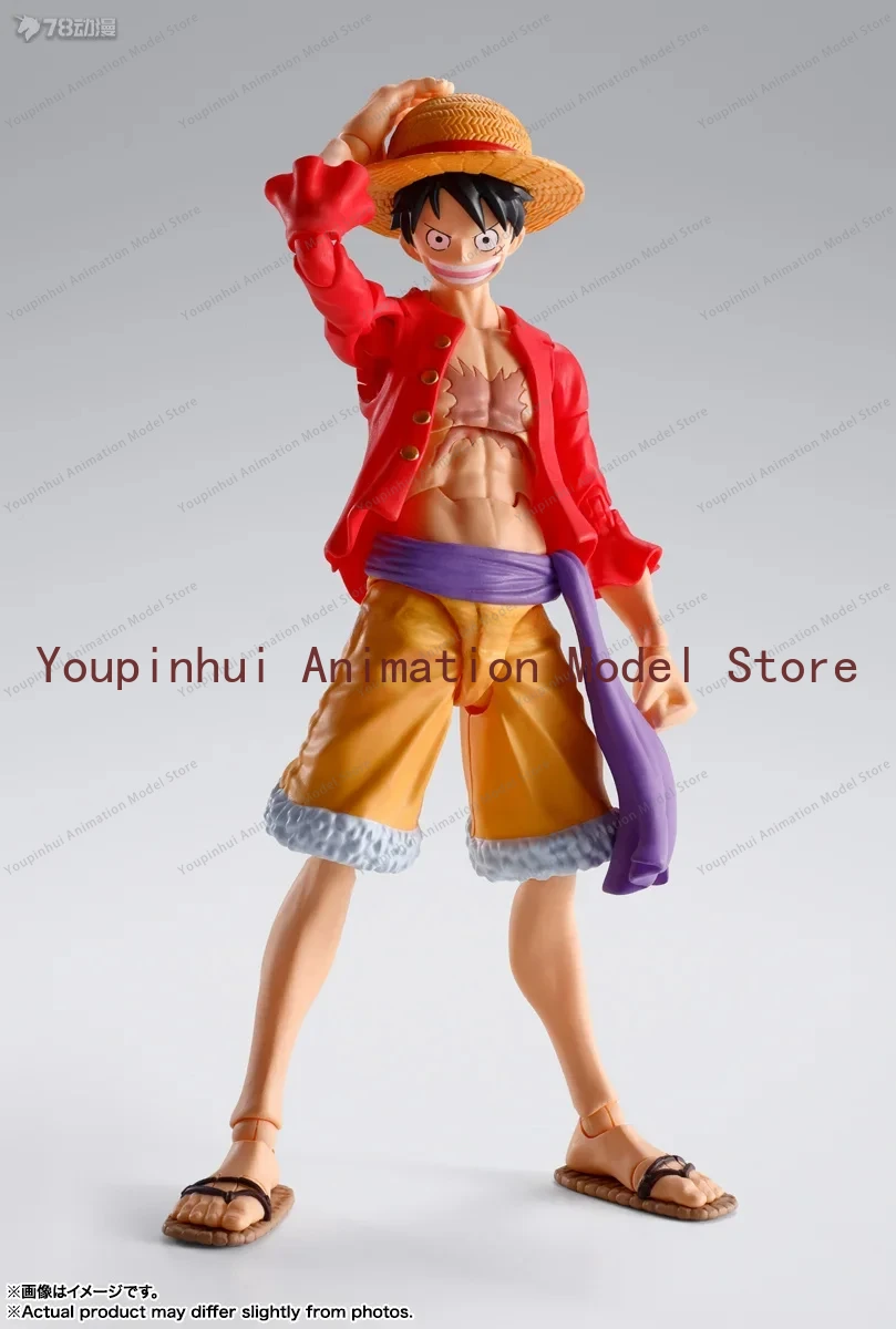 In Stock Genuine Bandai SHF One Piece Series Luffy Zoro Sanji Yonko Kaido Kid Trafalgar Law Action Figures Hand Model Collection