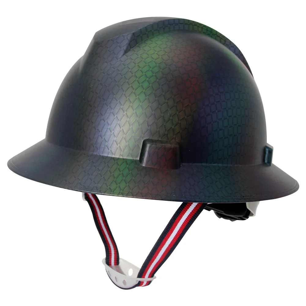 Carbon Fiber Skeleton Pattern Full Brim Hard Hat For Engineer Construction Safety Helmet ABS Adjustable ANSI Hard Hat Protection