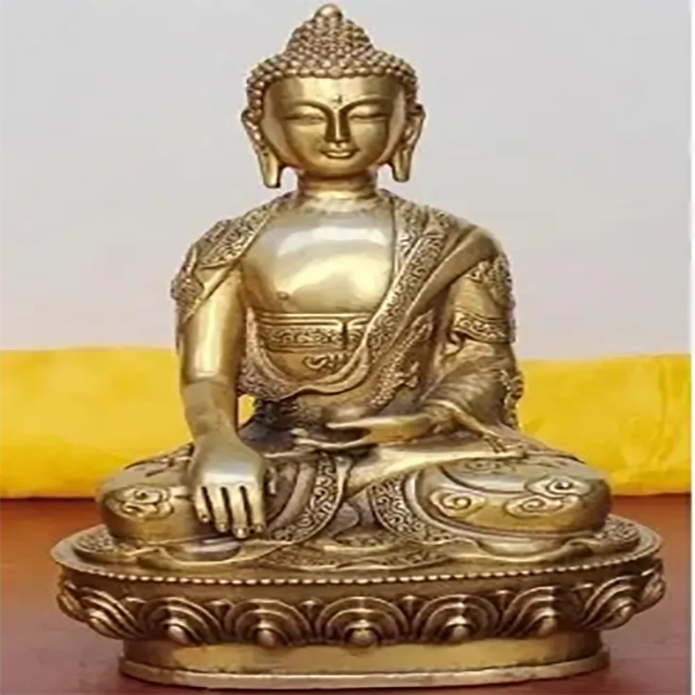 

Height 15cm Old Tibet Buddhism Bronze Gilt 4 Arms Chenrezig Buddha Avalokiteshvara Statue