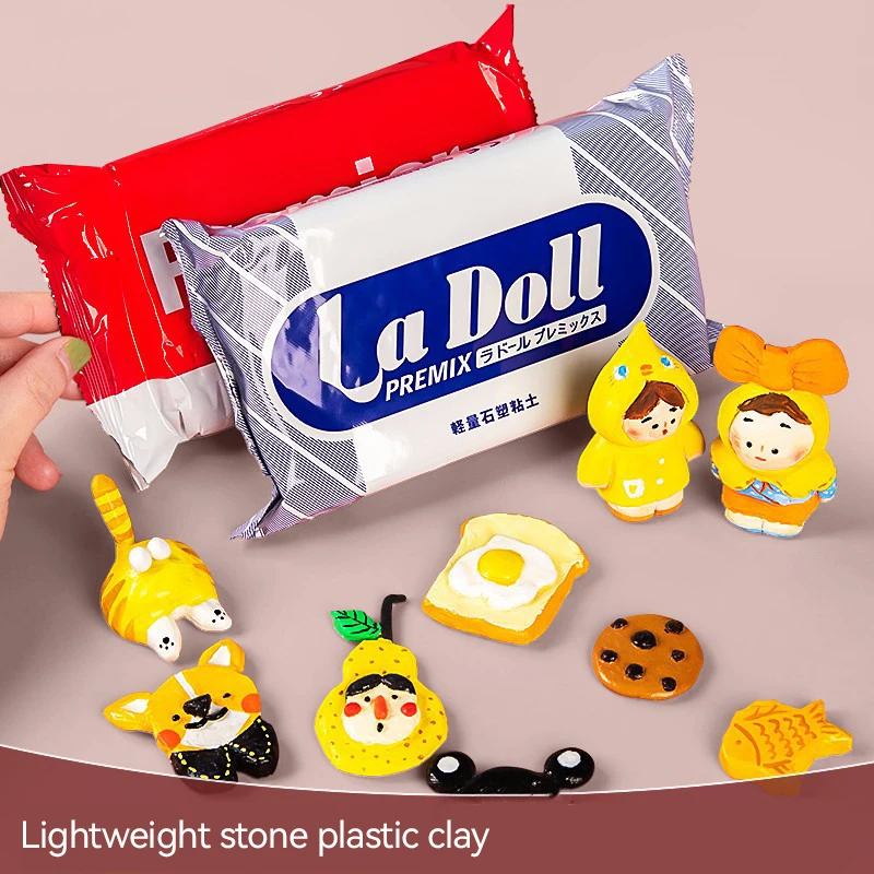 60g/400g/500g Air-Dry Stone Plastic Clay Ceramic Modeling Clay Soft DIY Art Handmade Sculpting Clay for Student DIY White Clay