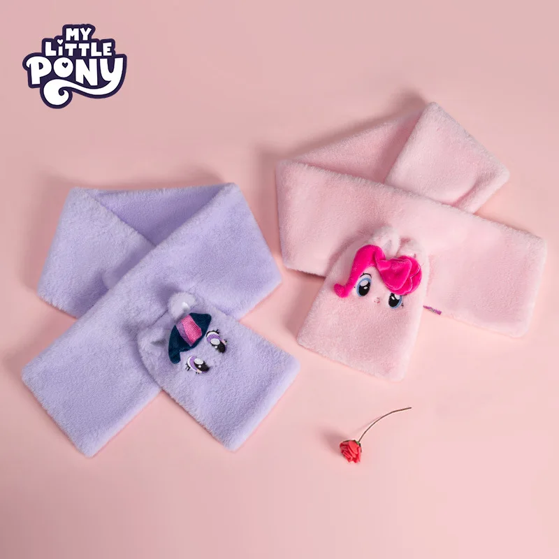 

Kawaii My Little Pony Cartoon Winter Plush Scarf New Twilight Sparkle Children Comfortable Warm Windproof Scarf Christmas Gift