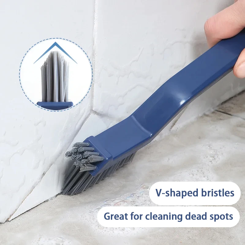 2-in-1Multipurpose Bathroom Tile Floor Gap Cleaning Brush Window Groove Brush Convenient Household Corner Cleaning Tools