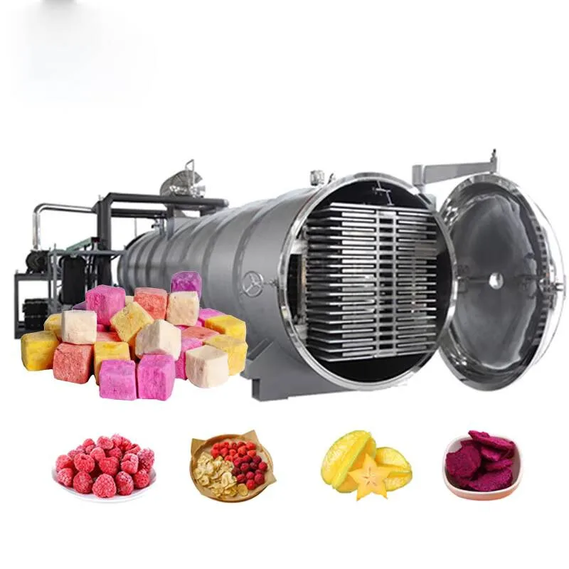 Fruit Candy Yogurt Frozen Vacuum Freeze Dryer Freeze-Drying Machine Large Capacity 6-3000Kg