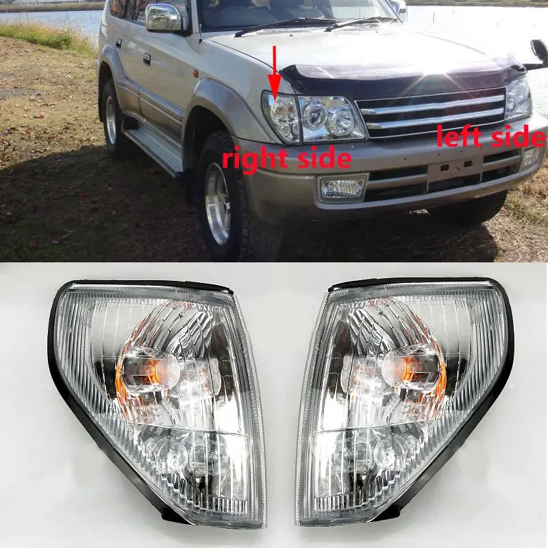 For Toyota Land Cruiser Prado LC90 LC95 1998 1999 2000 2001 2002 Car Front Bumper Corner Turn Signal Light Lamp