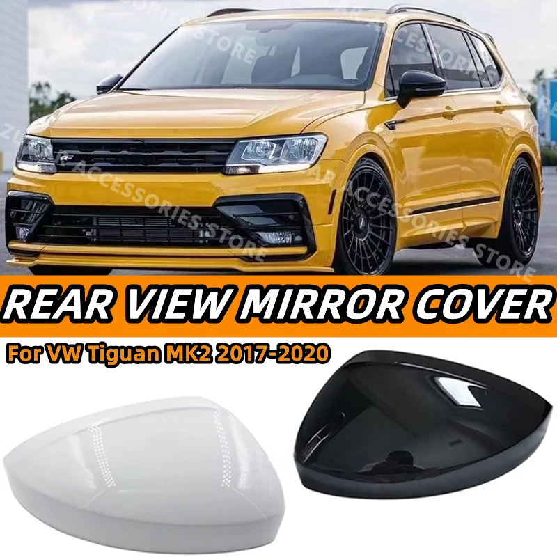 

Side Door Rearview Mirror Cover Trims For VW Tiguan Allspace L MK2 2017-2020 Side Mirror Wing Cap Replacement Car Accessories