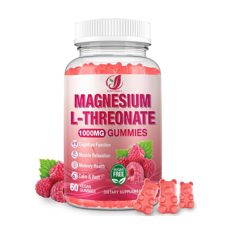 

L-Threonate Magnesium Soft Candy 1000mg, sugar free magnesium supplement, muscle system support, non GMO