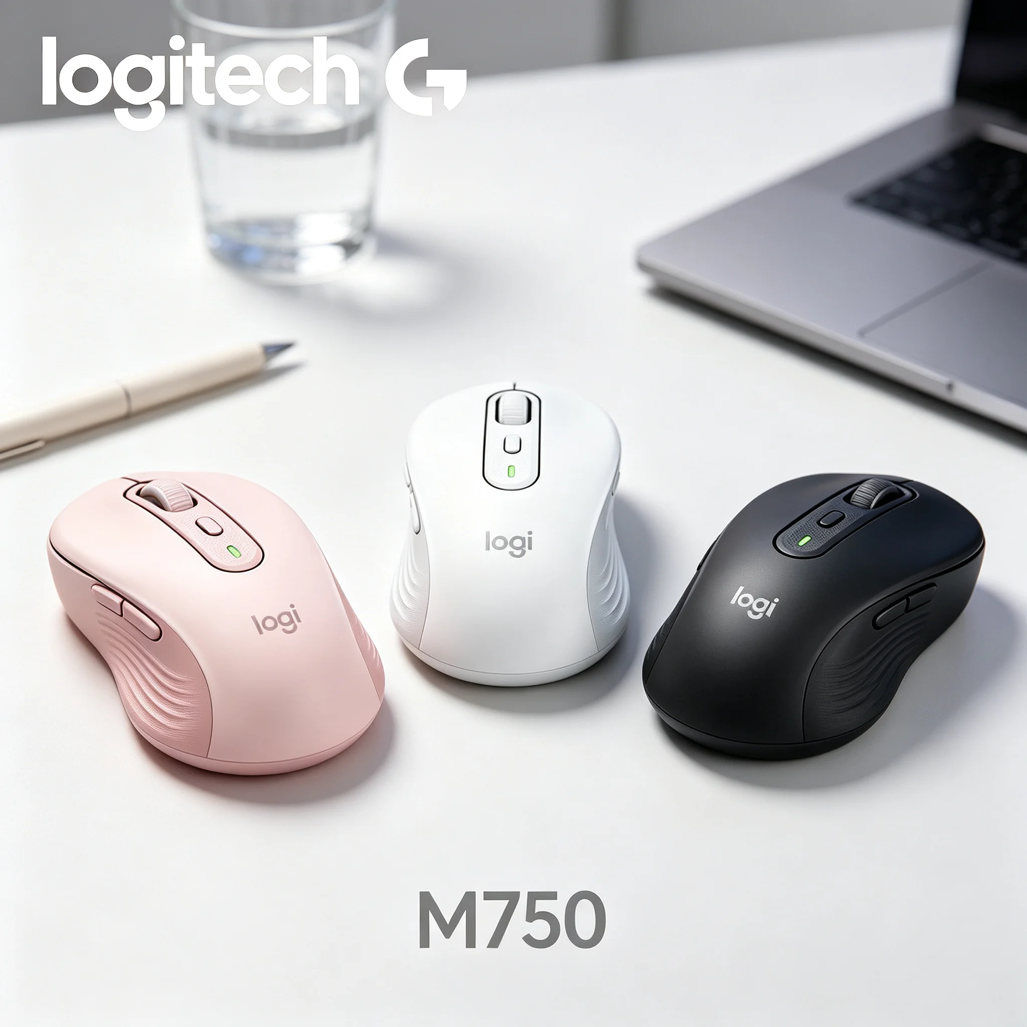 Logitech M750 Low‑Noise Dual‑Mode Wireless Gaming Office Mice Fit Shared Apartment For PUBG Game And Contract Home‑Office Job