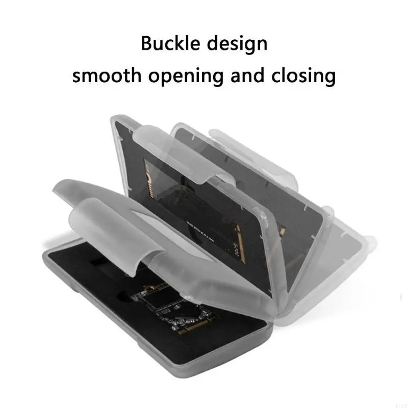 P82E M.2 SSD Carrying Box Waterproof 2 Slots Hard Case for Digital Enthusiasts