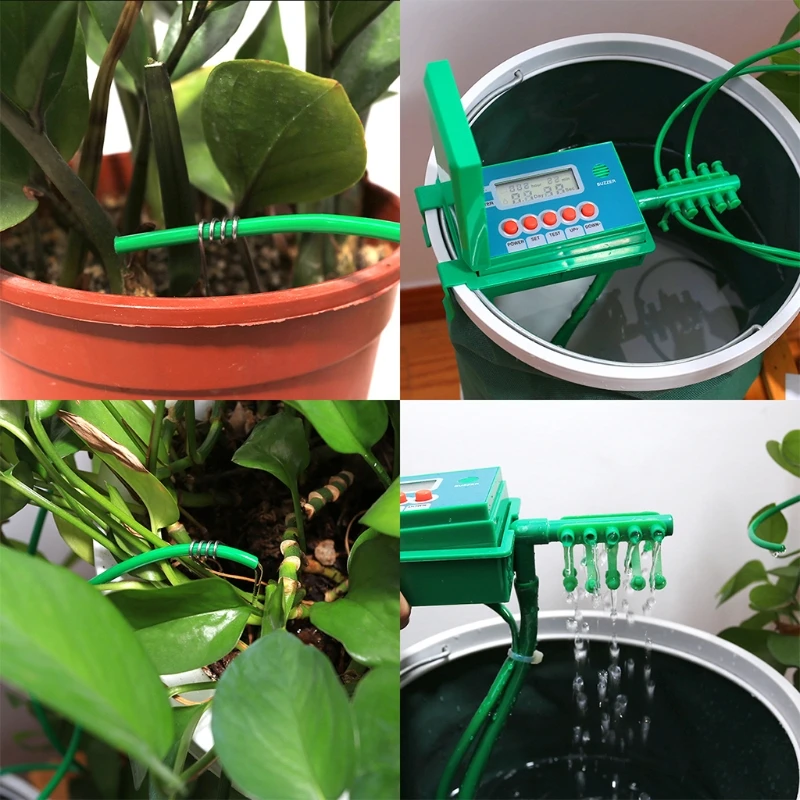 Imagem -05 - Irrigação por Gotejamento Jardim Sistema Rega Automática Manual Micro Kits Tubulação Irrigação Faça Você Mesmo com pl