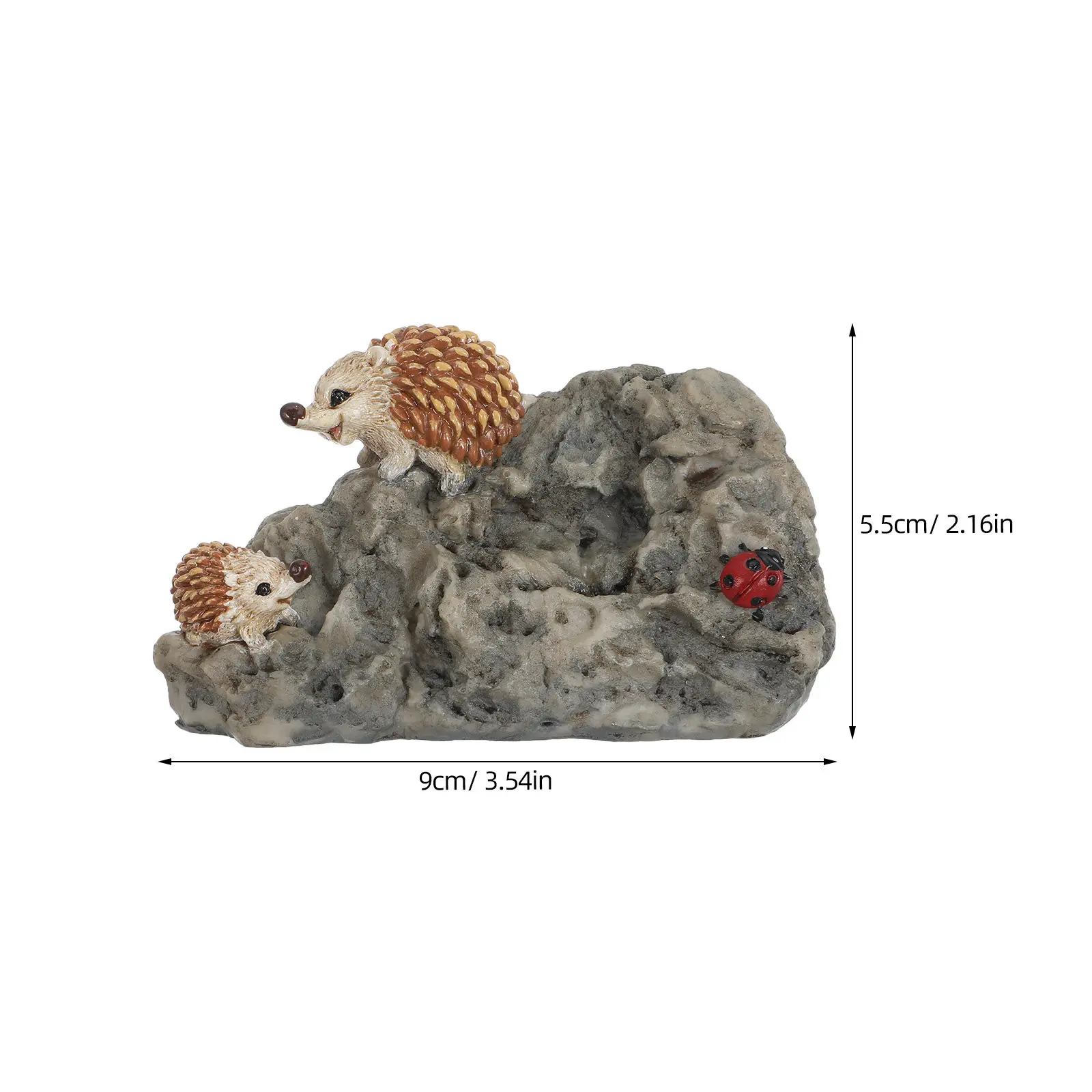 Mini Hedgehog Garden Statue Resin Micro Landscape Decor Fairy Garden Bonsai Accessories Succulent Pots Terrarium Planter