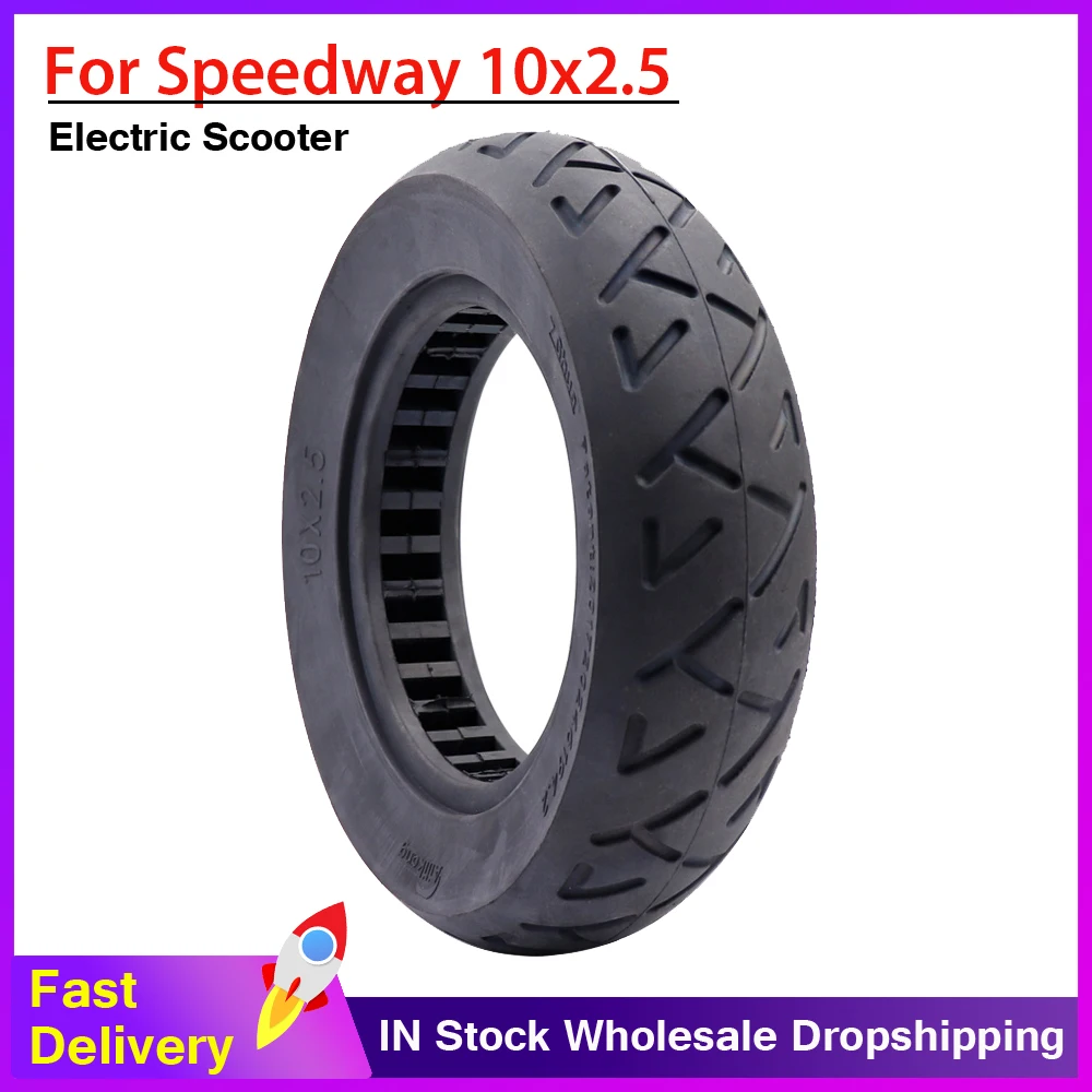 

Damping Tire for Speedway 10x2.50 Solid Tyre Electric Scooter Explosion-Proof Tyre Non-Pneumatic Wheel Tires Advanced