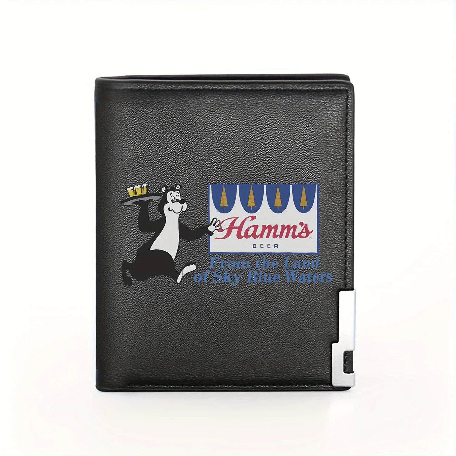 Hamm's Beer vintage bear design Business Mens Casual Elegant Simple Practical Quality Wallet Stylish Printing Graphic Creative C