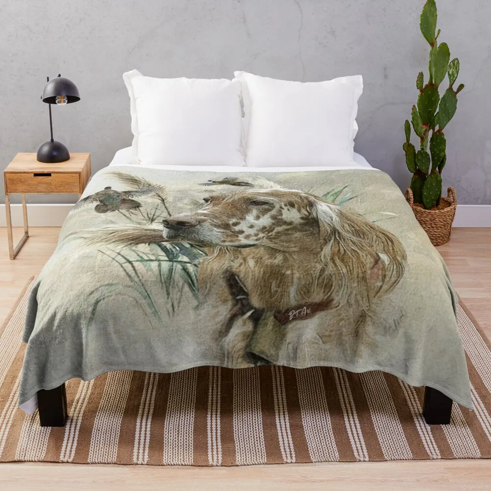 

Beautiful Setter with Pheasants , Art Throw Blanket blankets ands manga For Sofa Thin Blankets