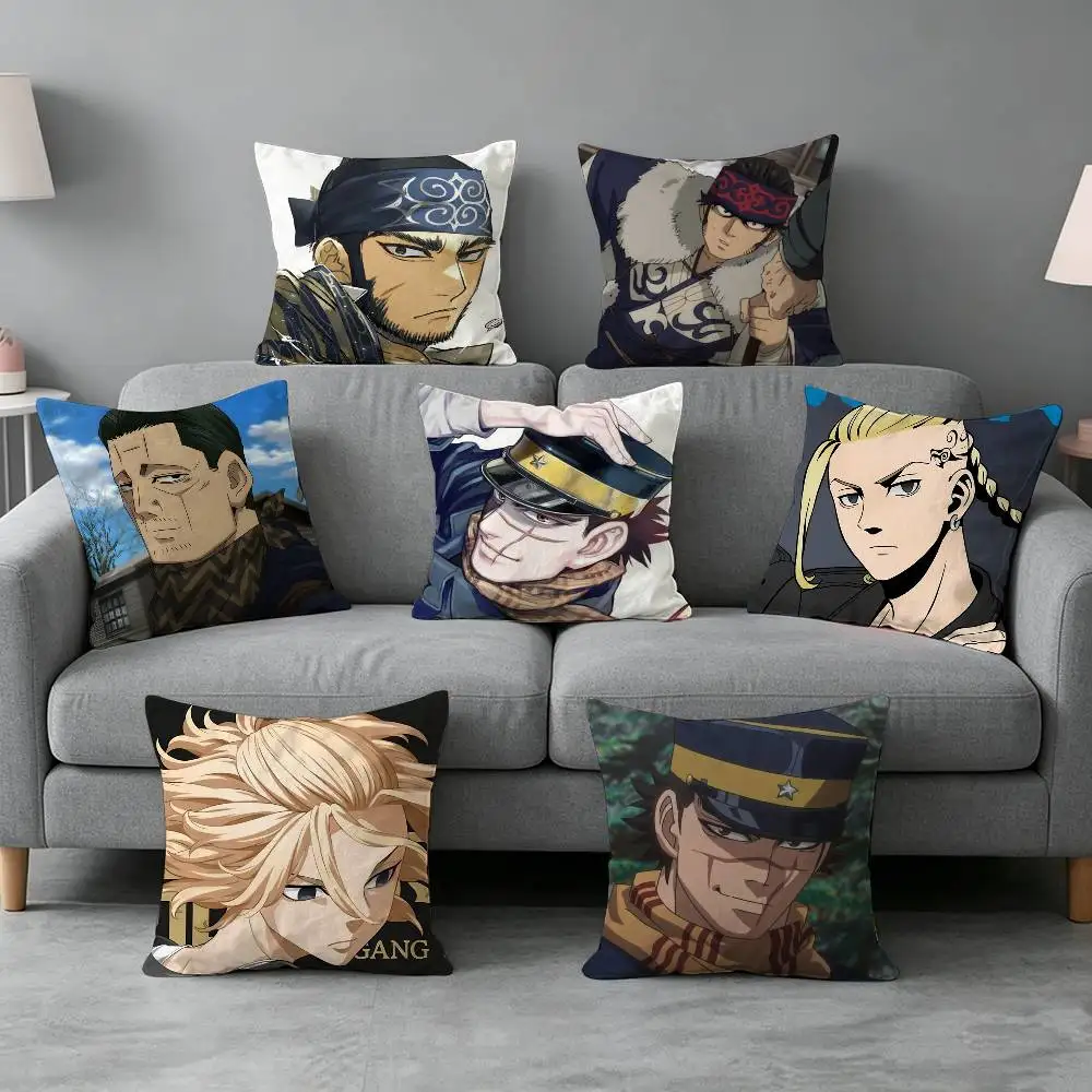 Anime Golden Kamuy-y Pillow cover Simple solid color design Surprise For Multiple Bedroom Styles.
