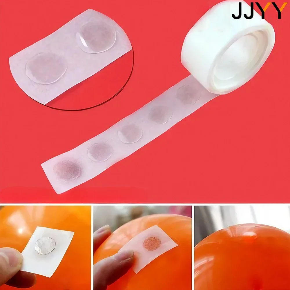 JJYY 1 roll of balloon glue dot stickers double-sided balloon transparent decorative accessories stickers 1 roll (100 sheets)