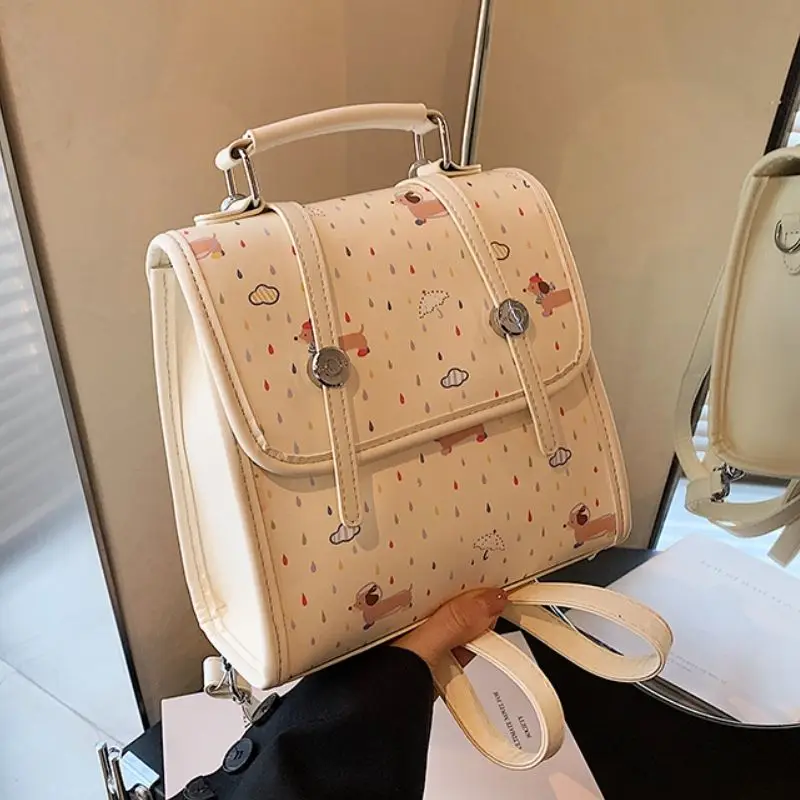 High-end Sense Niche Women's Backpack 2024 New All-match Backpack Refined Mini Travel Small Schoolbag Tote Bag Shopper Bag Bags