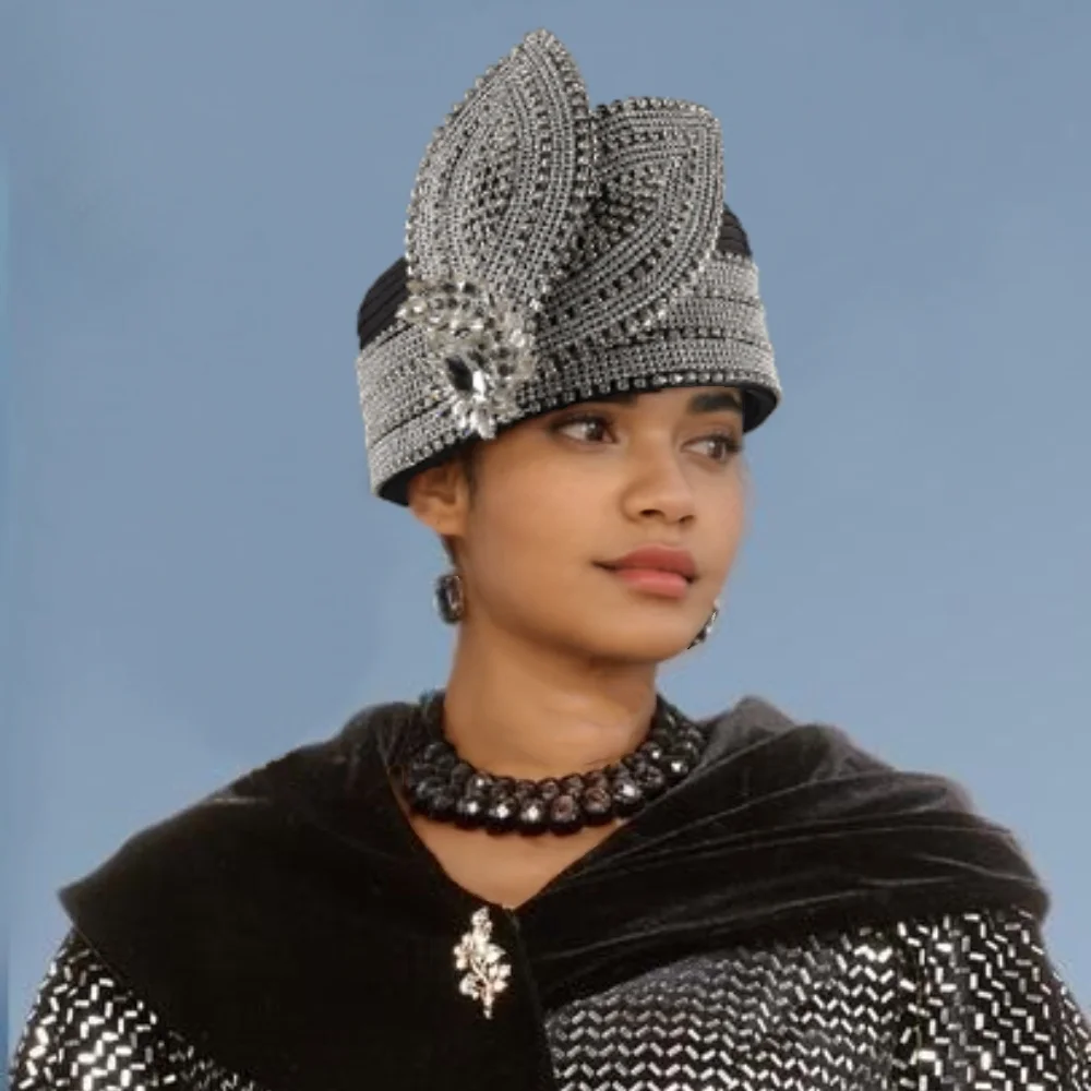 Sombrero de satén de lujo único para mujer, sombrero de Iglesia blanco, sombrero de copa elegante para fotografía, tocado de banquete femenino,