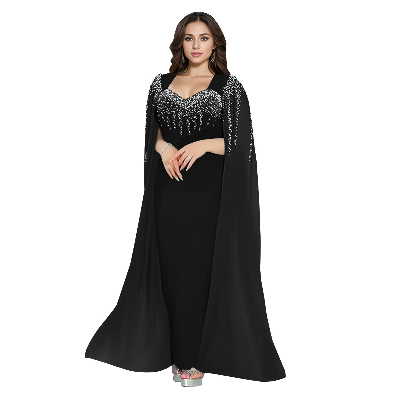 

Fashion Women's Elegant Temperament Rhinestone Evening Dress New C7305