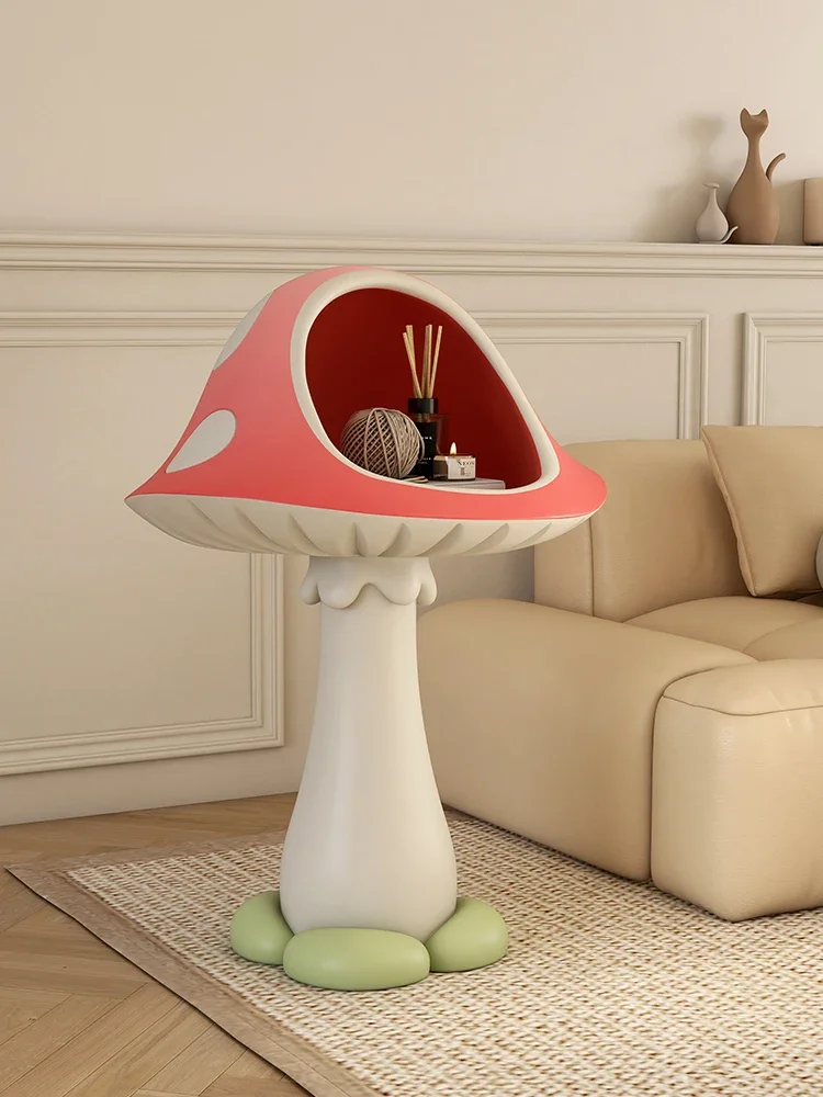 Light Luxury Nordic Creative Mushroom Storing Statue,Living Room Furniture Sofa Side Table,cartoon Home Decoration Accessories