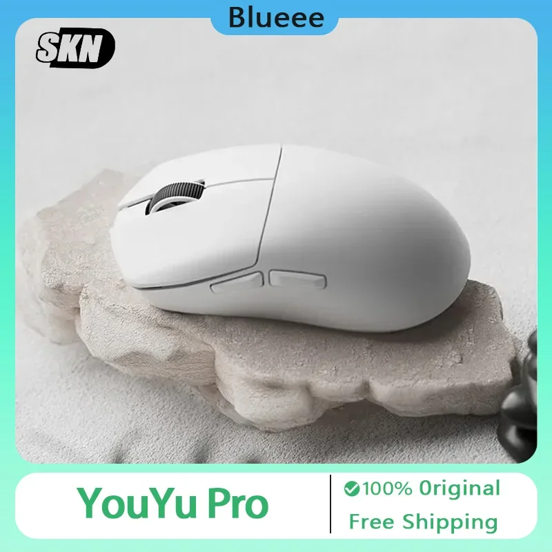 SKN YouYu Pro Mouse Wireless Three Mode PAW3950 Sensor 8K FPS Low Delay Gaming Mouse Lightweight 600mAh Gamer PC Accessories