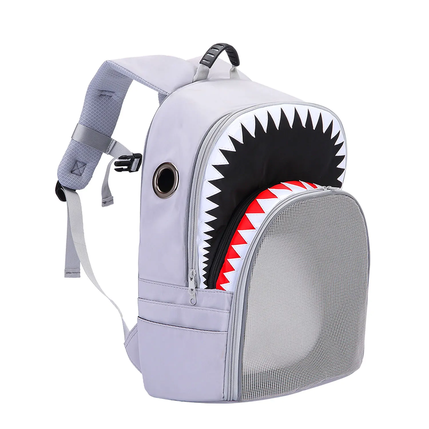 

Cat carrier bag Small pet backpack Go out portable clear shark dog pet bag Outdoor cat backpack Breathable Shopping backpack