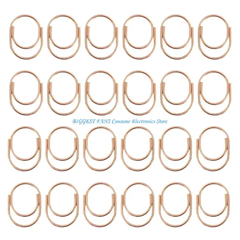 24pcs زخرفة الورق paperclips الورق الفولاذ المقاوم للصدأ مقطع مرجعية صغيرة مقاطع مرجعية