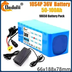 100% original 36V 10s4p 100Ah 20000W large capacity 18650 lithium battery pack with BMS XT60 Plug 18650battery