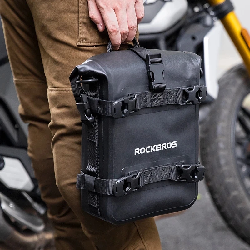 ROCKBROS Motorcycle Bag Motor Bike Bumper Bag 5L Large Capacity Shoulder Packbag Waterproof Bag Handlebar Bag Bike Accessories