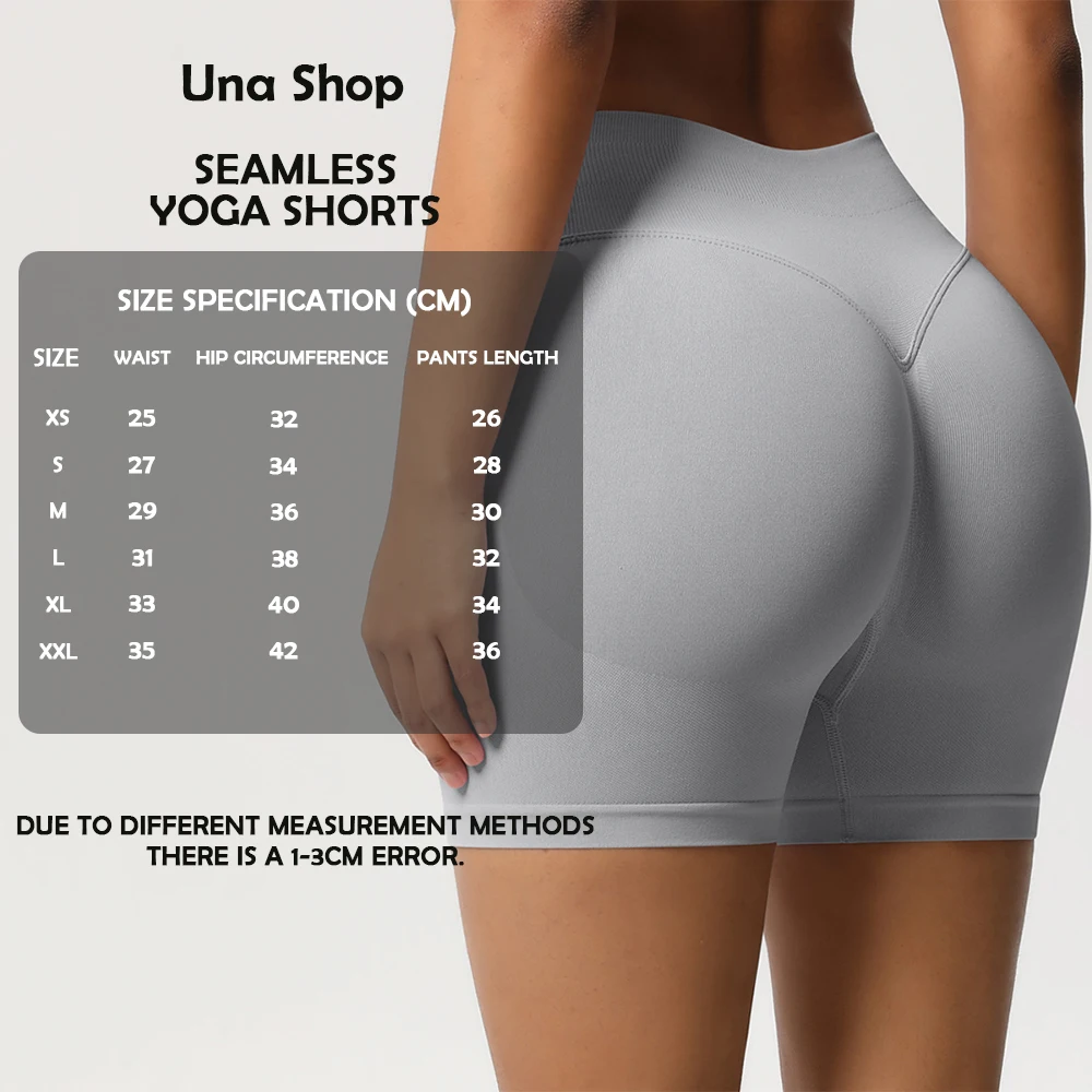 

Una-Shop Seamless Yoga Shorts Women Gym Quick Dry Sports Push Up Tights Bicycles Workout Clothes Sportswear Three-point Pants