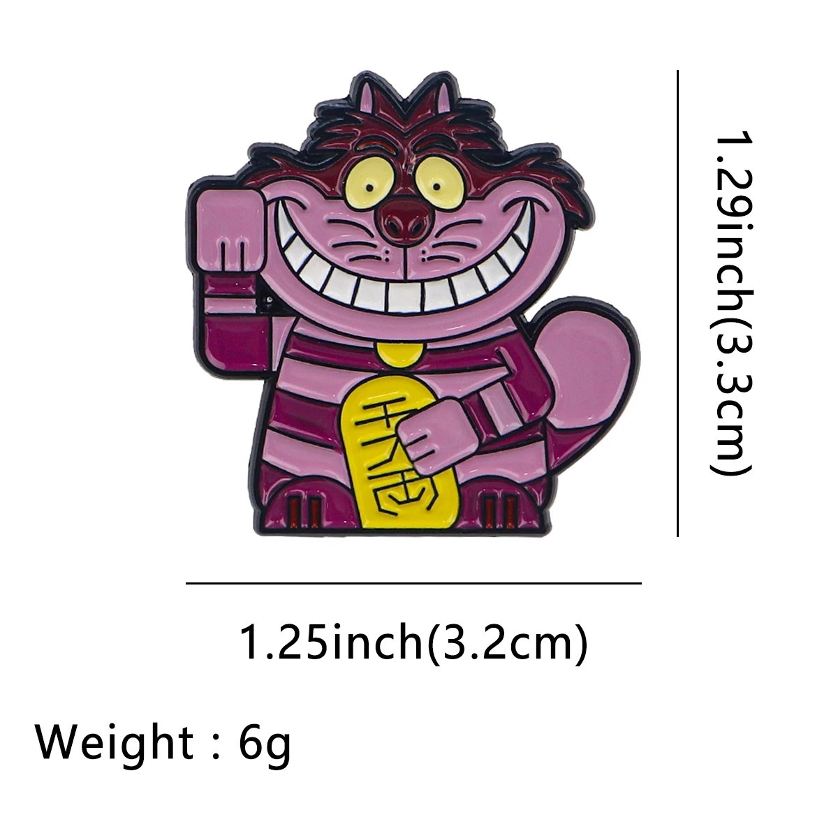 Kawaii Cheshire Cat Enamel Lapel Pin Badge Pins Hats Clothes backpacks Decoration Jewelry Accessories Gift - Image 2