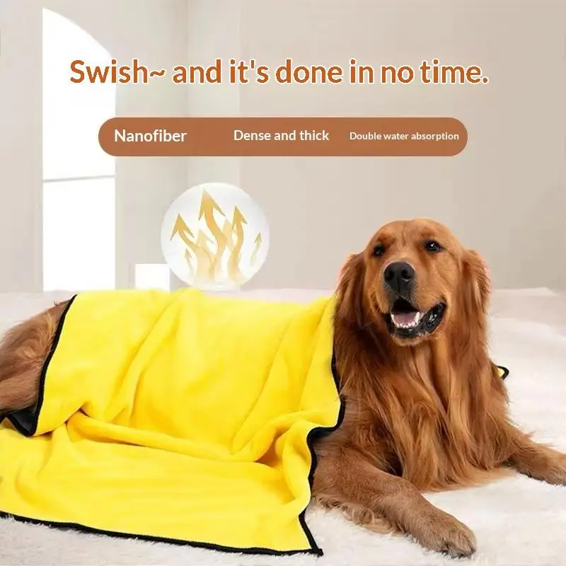Travel Friendly Dog Absorbent Towel 1Pcs Lightweight Microfiber Quick Dry Pet Wipe for Outdoor Hiking Swimming Use