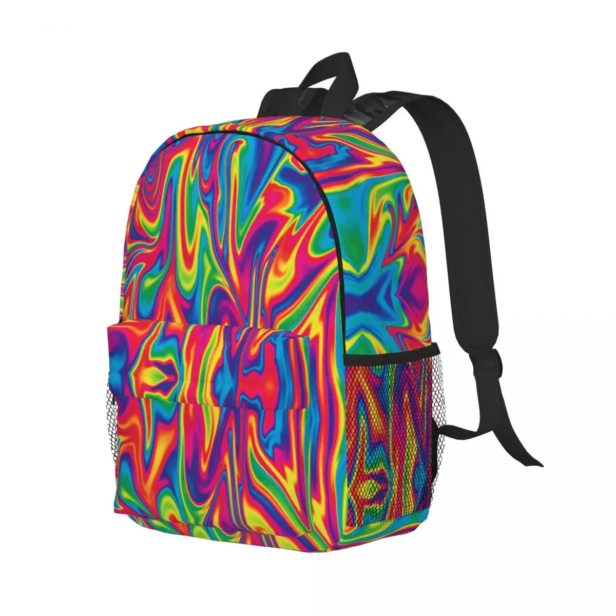 Abstrakte wellige psyche delische Reise rucksack Männer Frauen Schule Computer Bücher tasche College Student Daypack Taschen