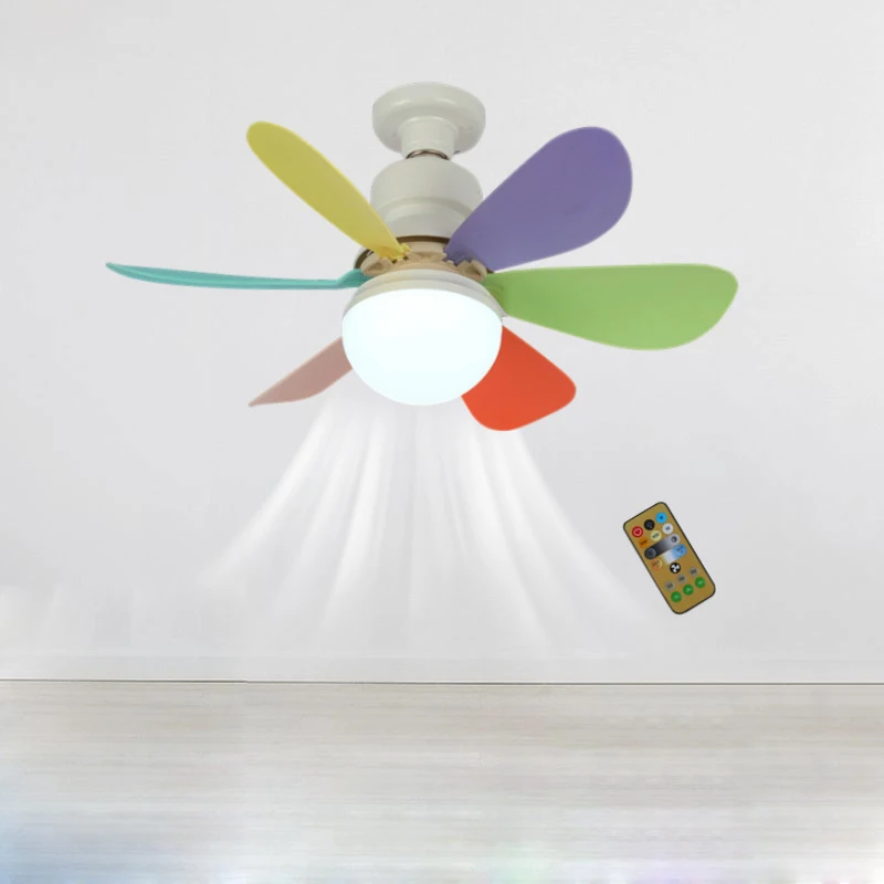 LED 40W ceiling fan light E27 with remote control for dimming, suitable for living room, study, household use, 85-265V