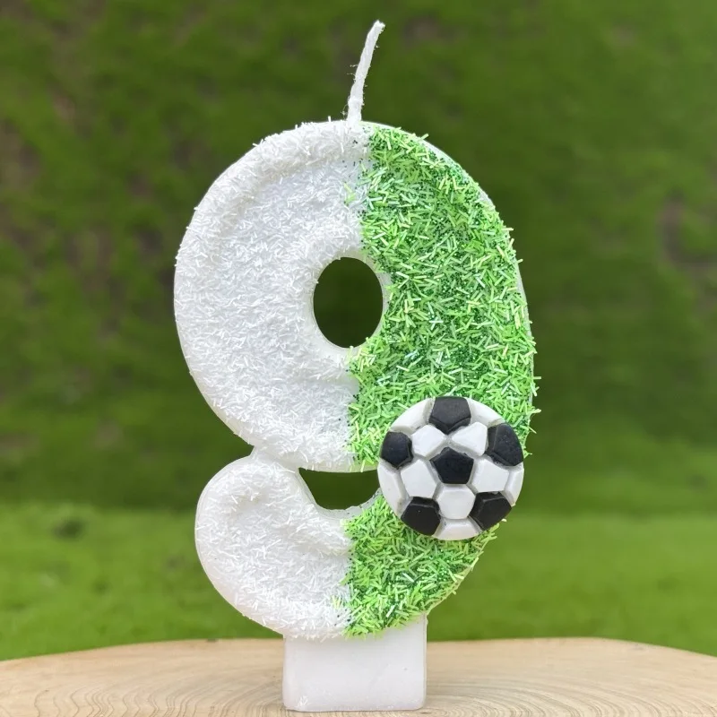 Vitality Baby Football 0-9 Gratis bijpassende combinatie Digitale kaarsen Verjaardagskaarsen Perfect voor verjaardagsfeestjes High End Baki