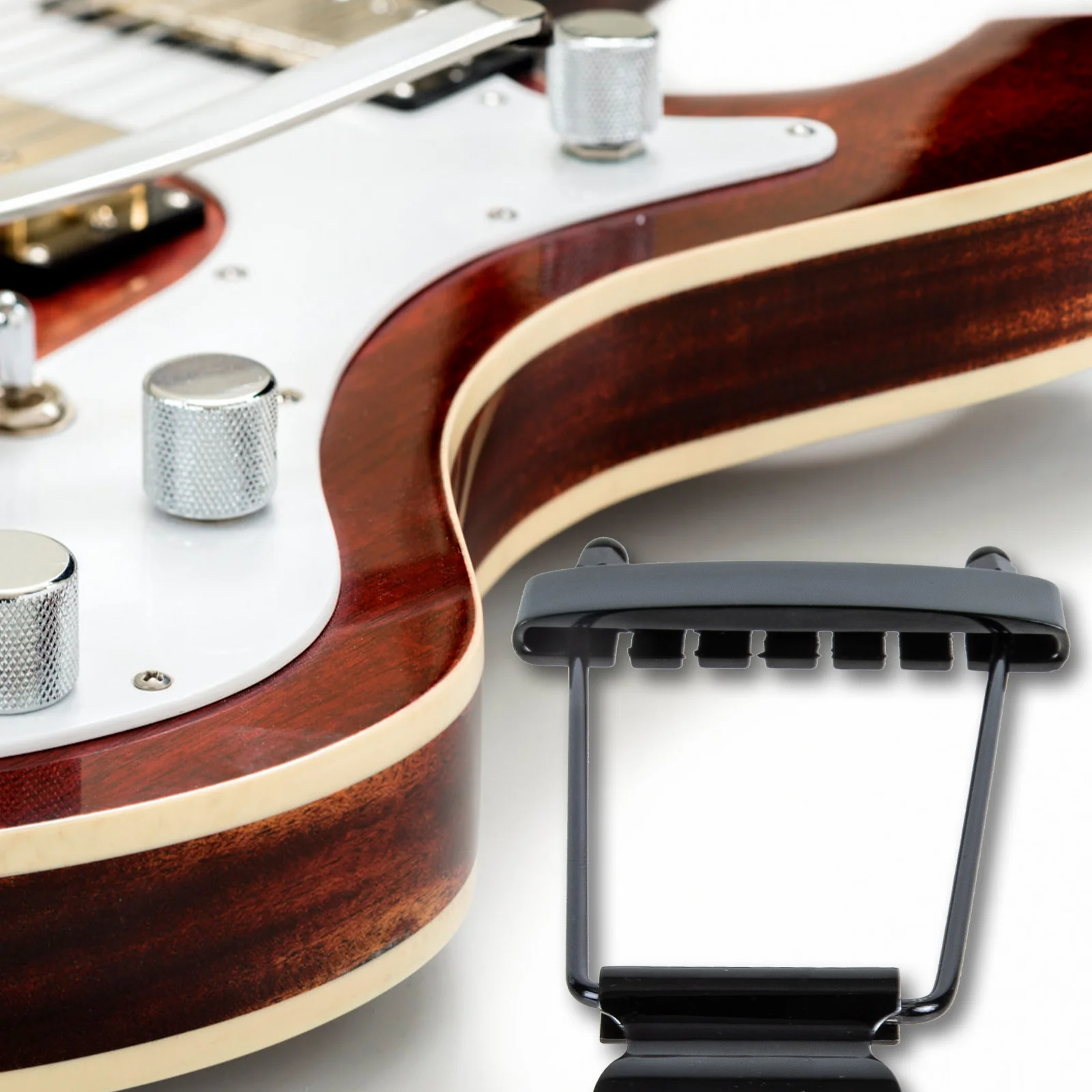 

1 Set Guitar Replacement String Board Electric Saddle Bridge Lightweight Metal Design For Tremolo System Portable Guitar Parts