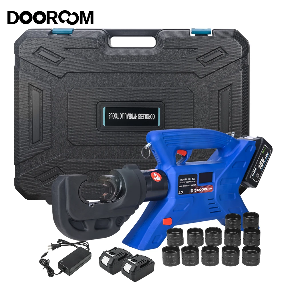 DOOROOM LX-300/400 Electric Hhydraulic Pliers Rechargeable Hydraulic Pliers Electric Hydraulic Crimping Charging Crimping Tool