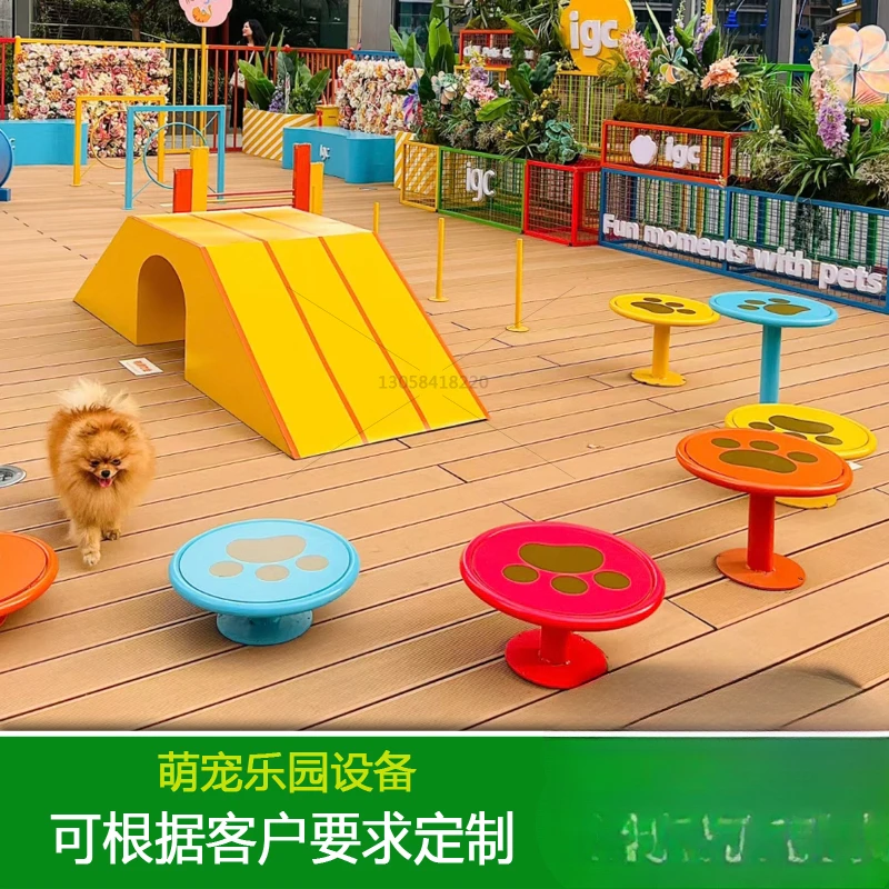 

Customized Outdoor Pet Park Amusement Facilities Obstacle Props Dog Toys Drilling Hurdles Physical Training Equipment