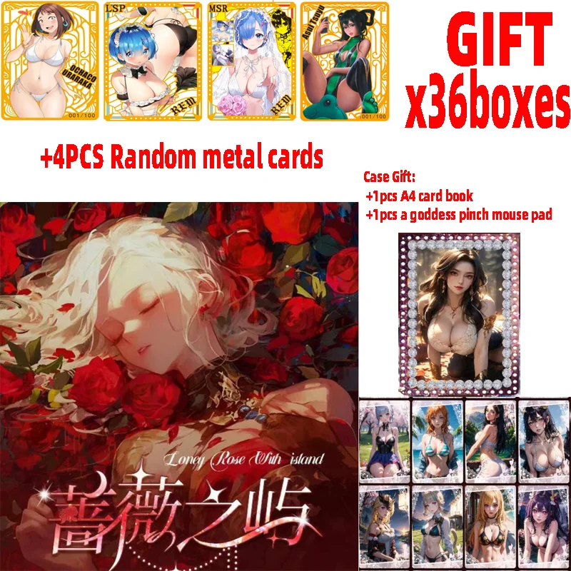 

2024 Wholesale 36boxes Goddess Story Cards Monka Rose Island Waifu Booster Box Tcg Toys And Hobbies Gift