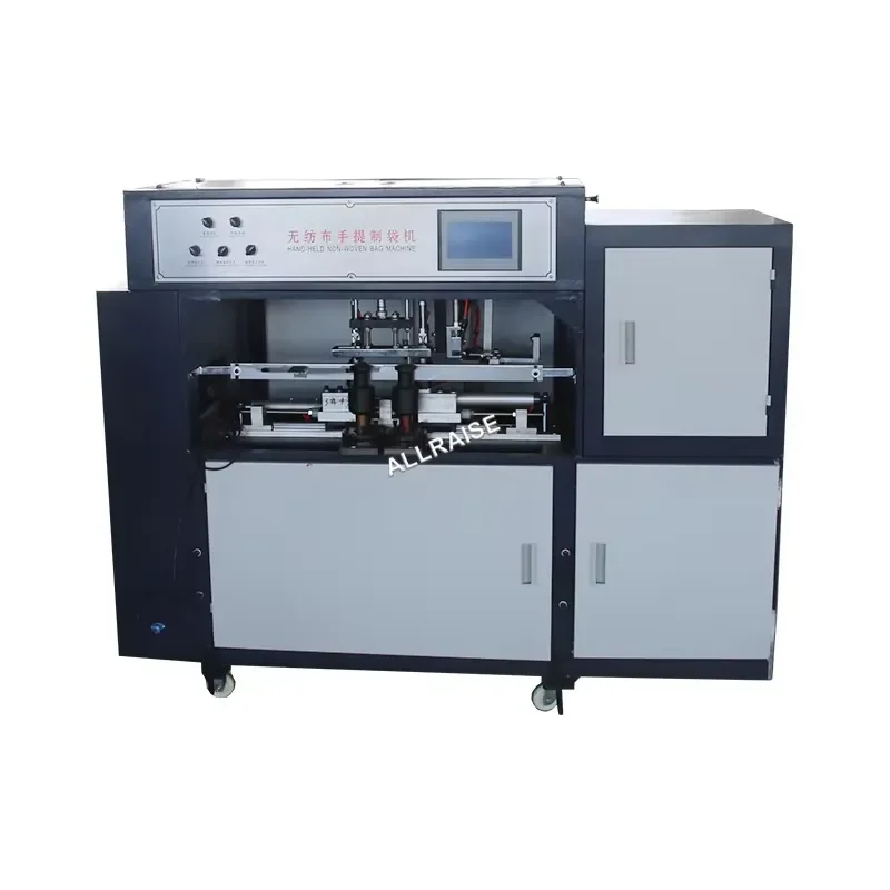 YWM Certificate Semi Automatic Double Non Woven Handle Attaching Machine Bag Handle Gluing Machine Non Woven Bag Handle