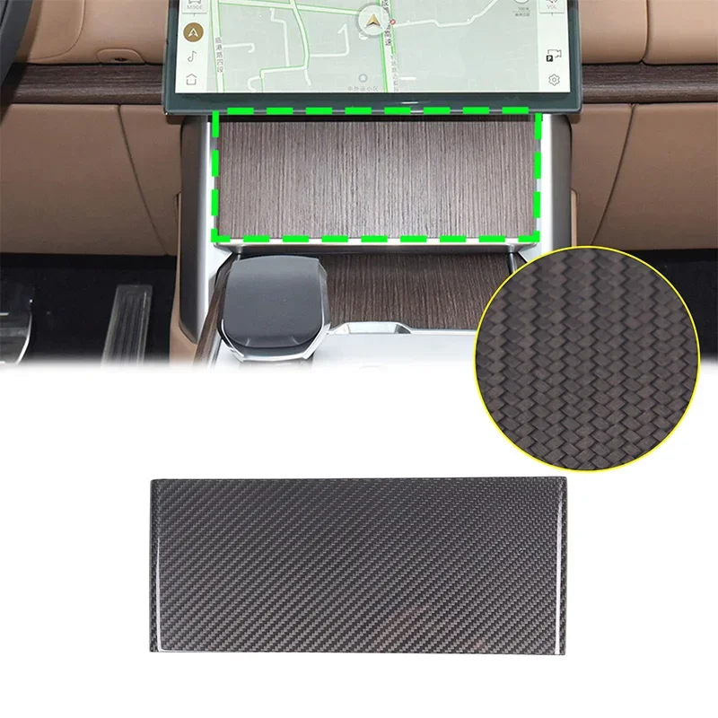 

For Land Rover Range Rover Vogue 2024+ real carbon fiber car center control navigation screen under decorative cover accessories