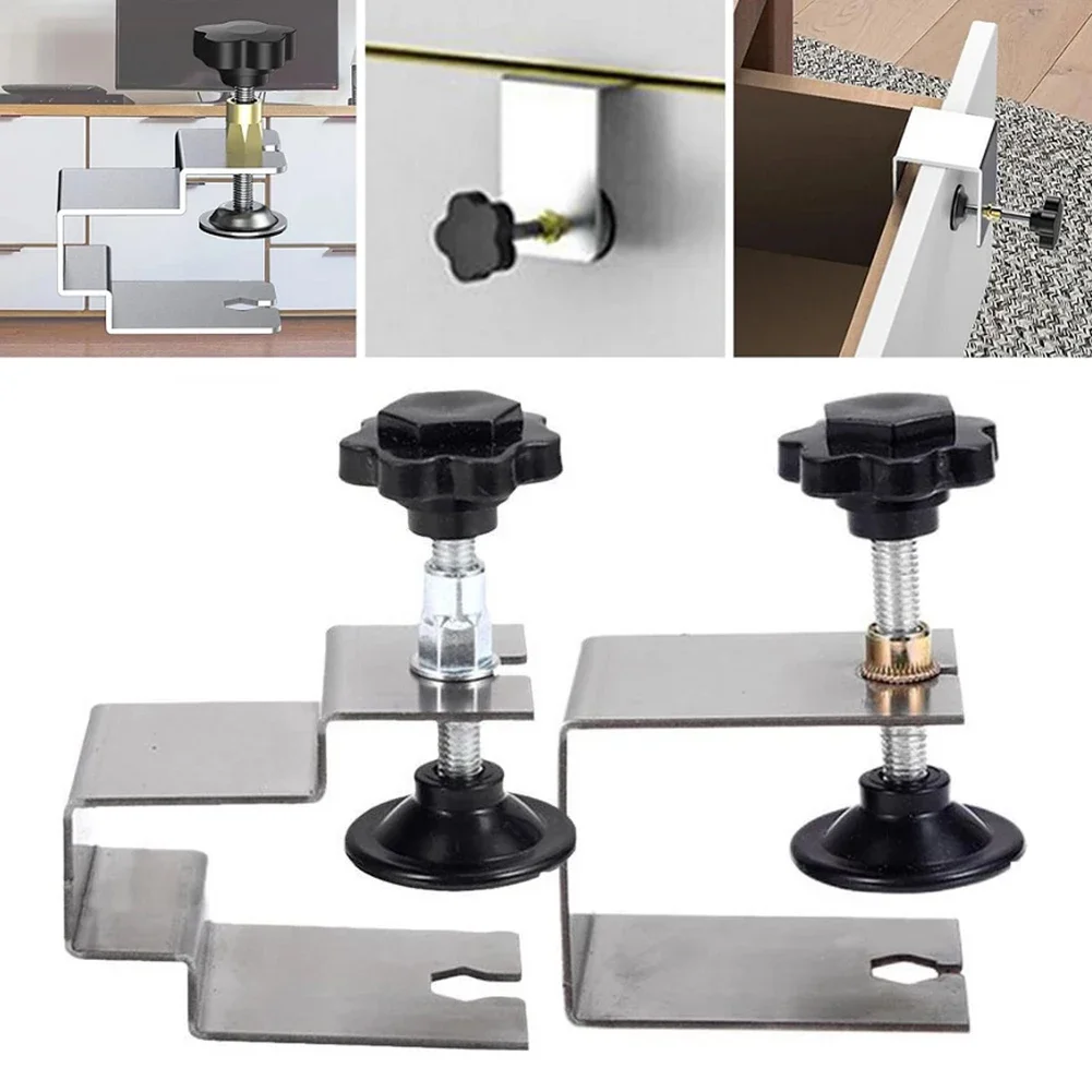 

Cabinet Tool Woodworking Jig 1PCS Mounting Clamp Stainless Steel Drawer Fastening Clip Front Installation Clamps